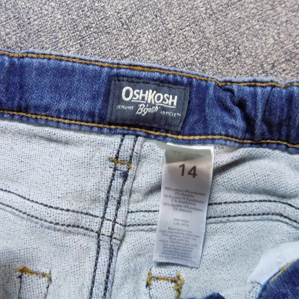OshKosh B'gosh Jeans Kids 14 Blue Good Straight Leg Adjustable Waist